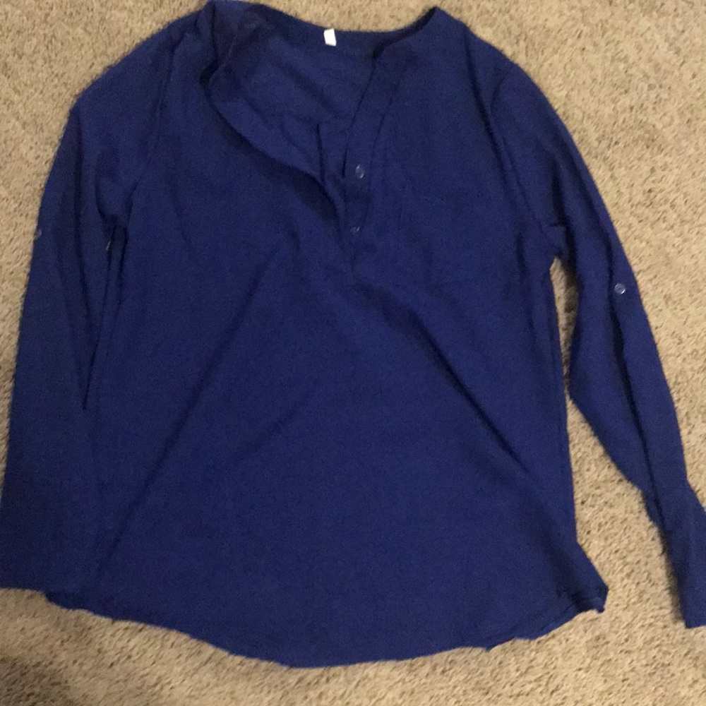 V-neck button Pocket shirt